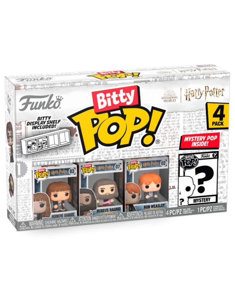 Funko Pop! Bitty Harry Potter Mini 4-Pack Hermione, Hagrid, Ron