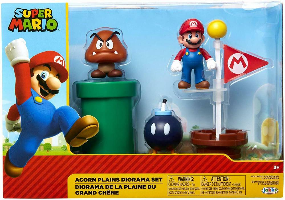 Mario World of Nintendo Acorn Plains Diorama Playset Original