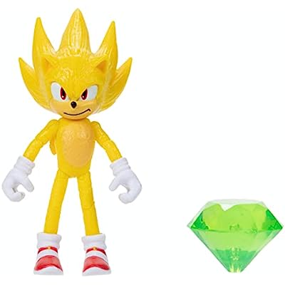 Sonic the Hedgehog 2 Movie Super Sonic Con Master Esmerald 10Cm
