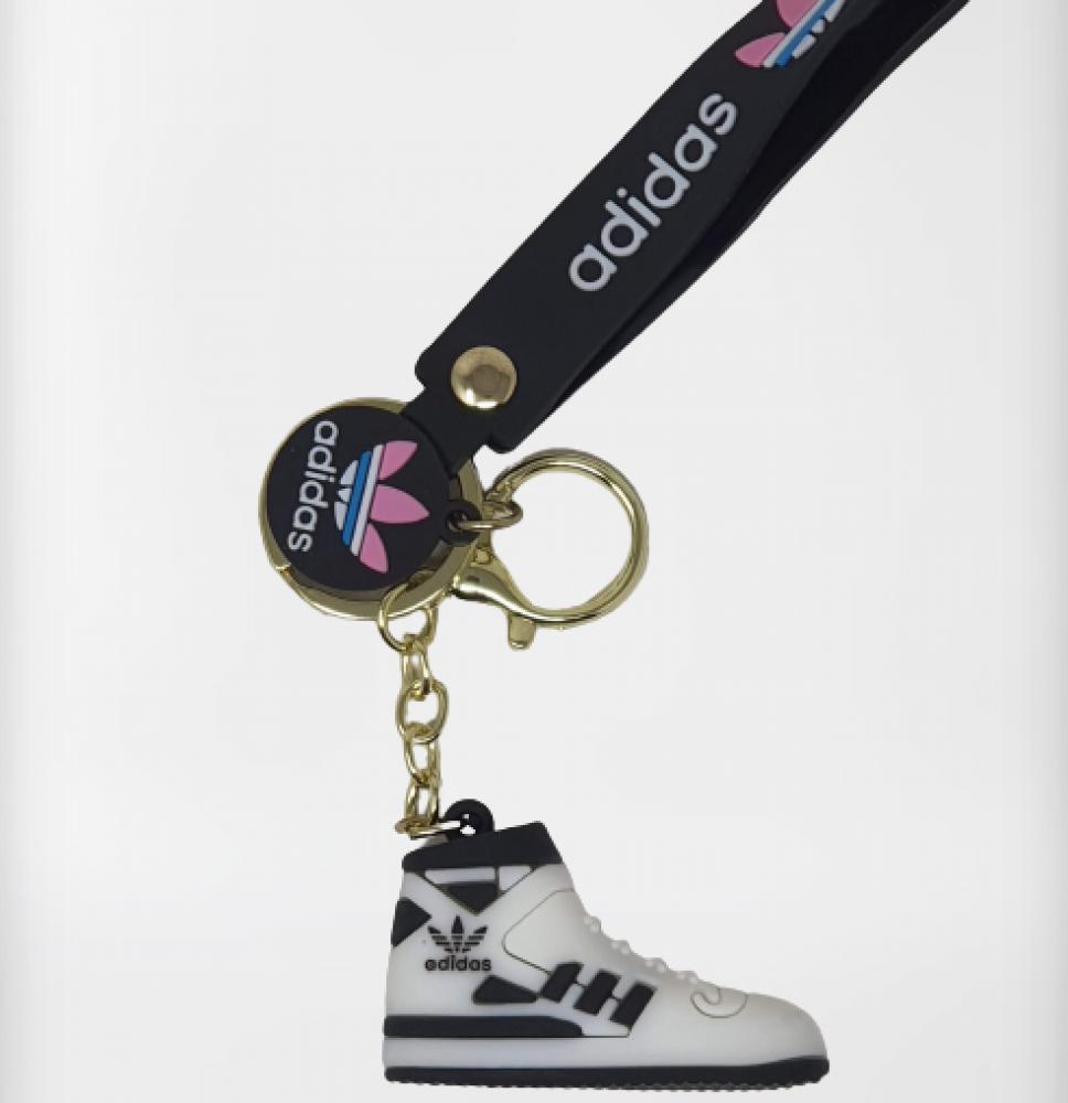 Llavero Goma Correa Zapatillas Blanca Adidas