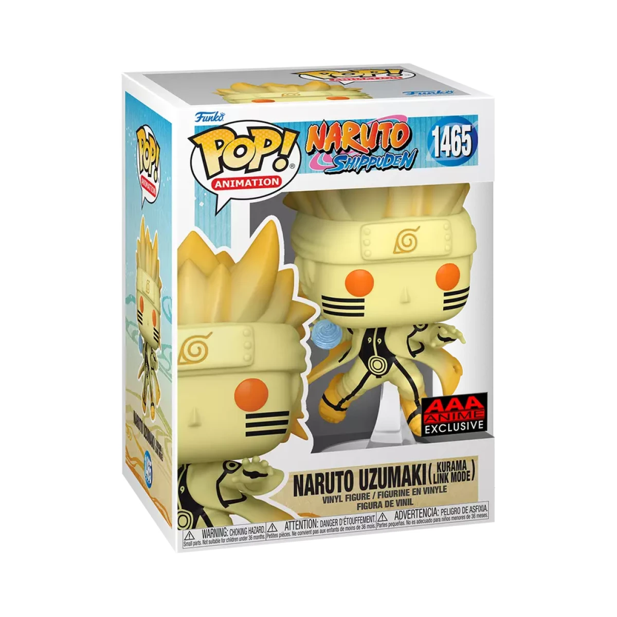 Funko Pop Naruto Uzumaki Kurama Link Mode AAA Exclusive