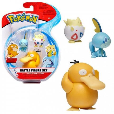 Pokemon Psyduck Sobble Y Togepi Set De Figuras