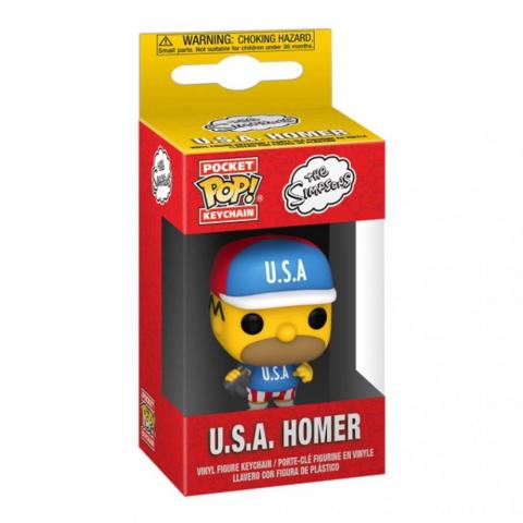 Llavero Funko Pop Simpsons USA Homer