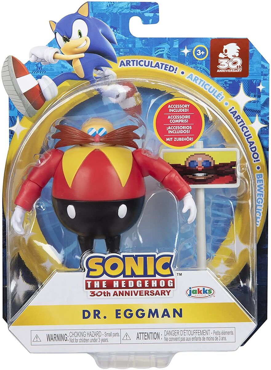 Sonic The Hedgehog Classic Eggman with Goal Plate  4-Inch