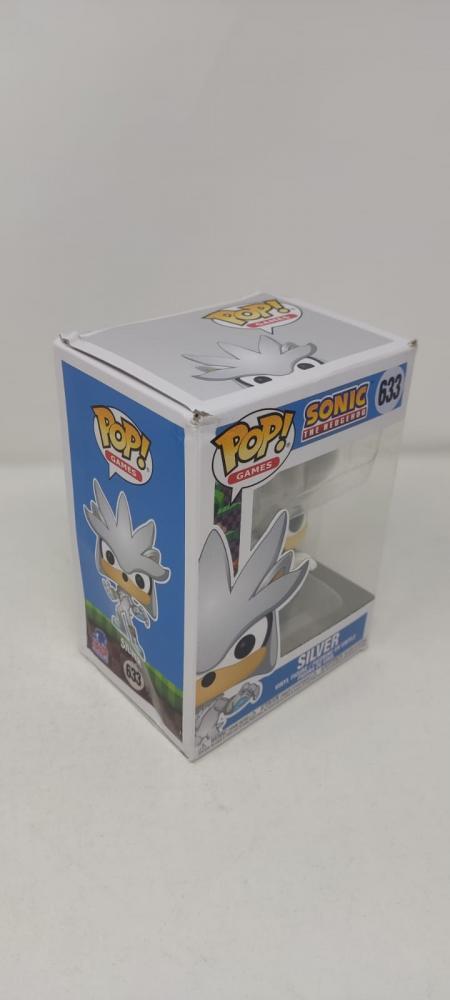 Funko Pop Sonic 30th Silver caja con detalles