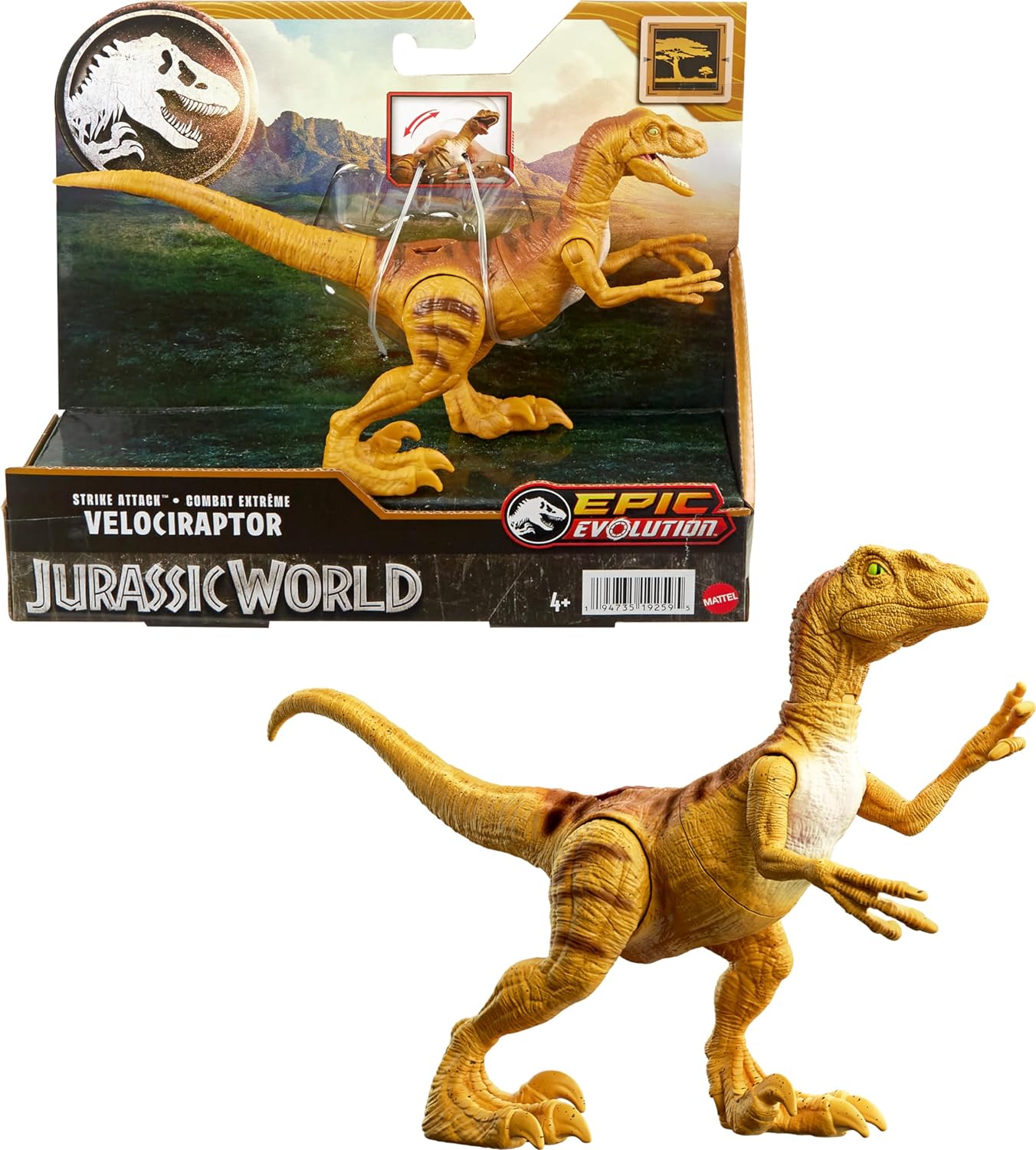 Jurassic World Strike Attack Velociraptor Strike Action