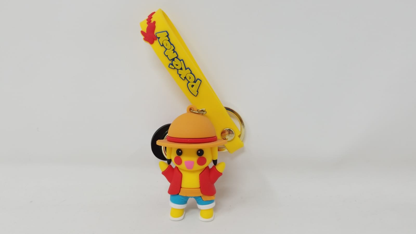 Llavero Goma Pokemon Pikachu Chaqueta Roja