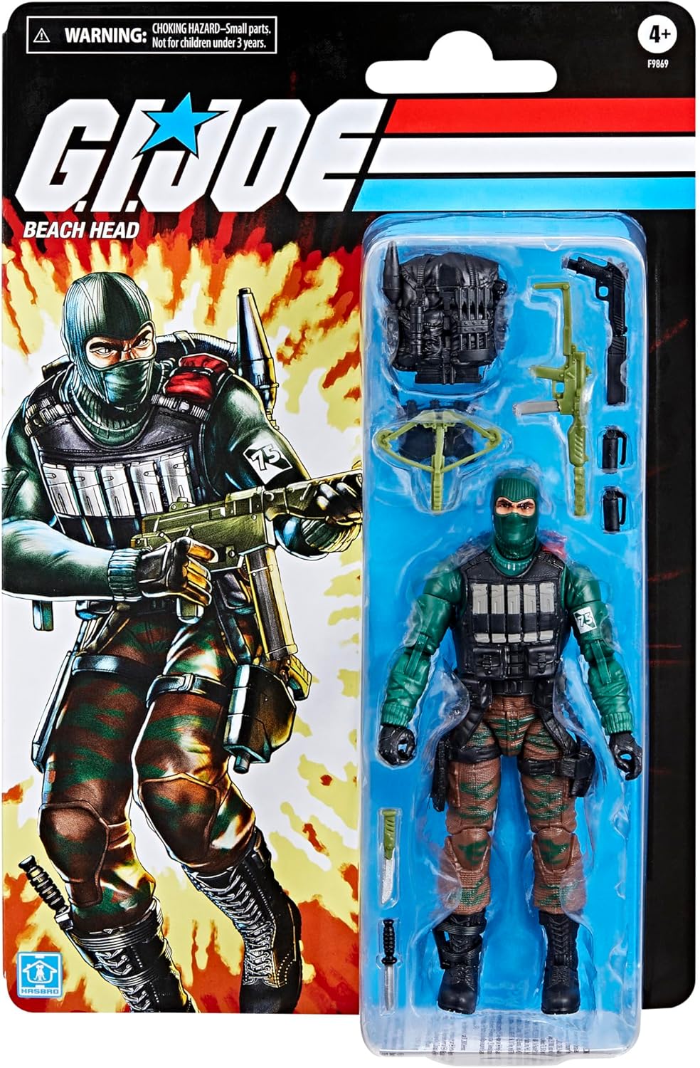G.I. Joe Classified Series Retro Cardback Beach Head 10 Acc