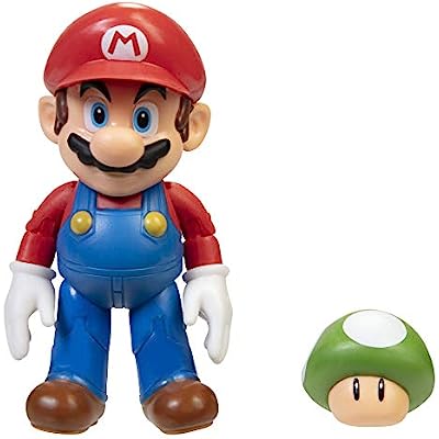 SUPER MARIO Figura 10CM Mario with 1 Up Mushroom