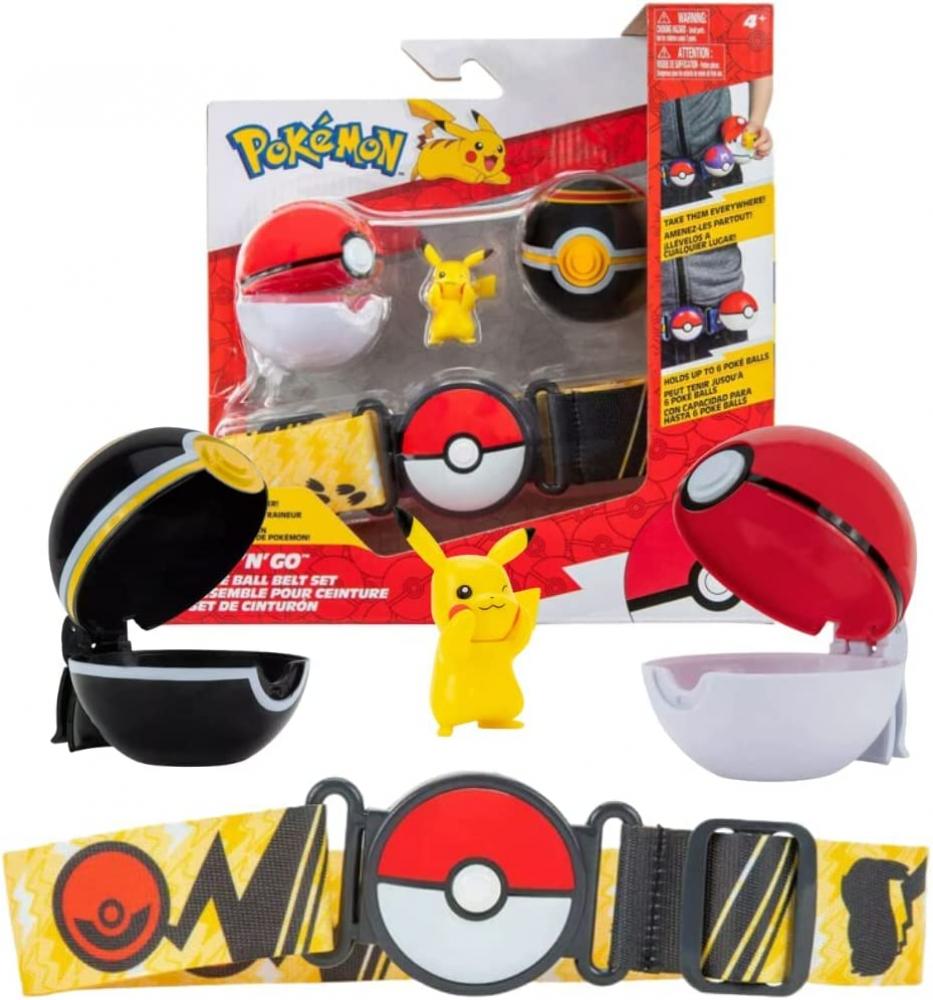 Pokemon Poke Ball Set De Cinturon Bola Negra