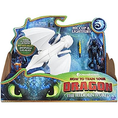 Dreamworks Dragons, Lightfury and Hiccup, Dragon with Armored Viking