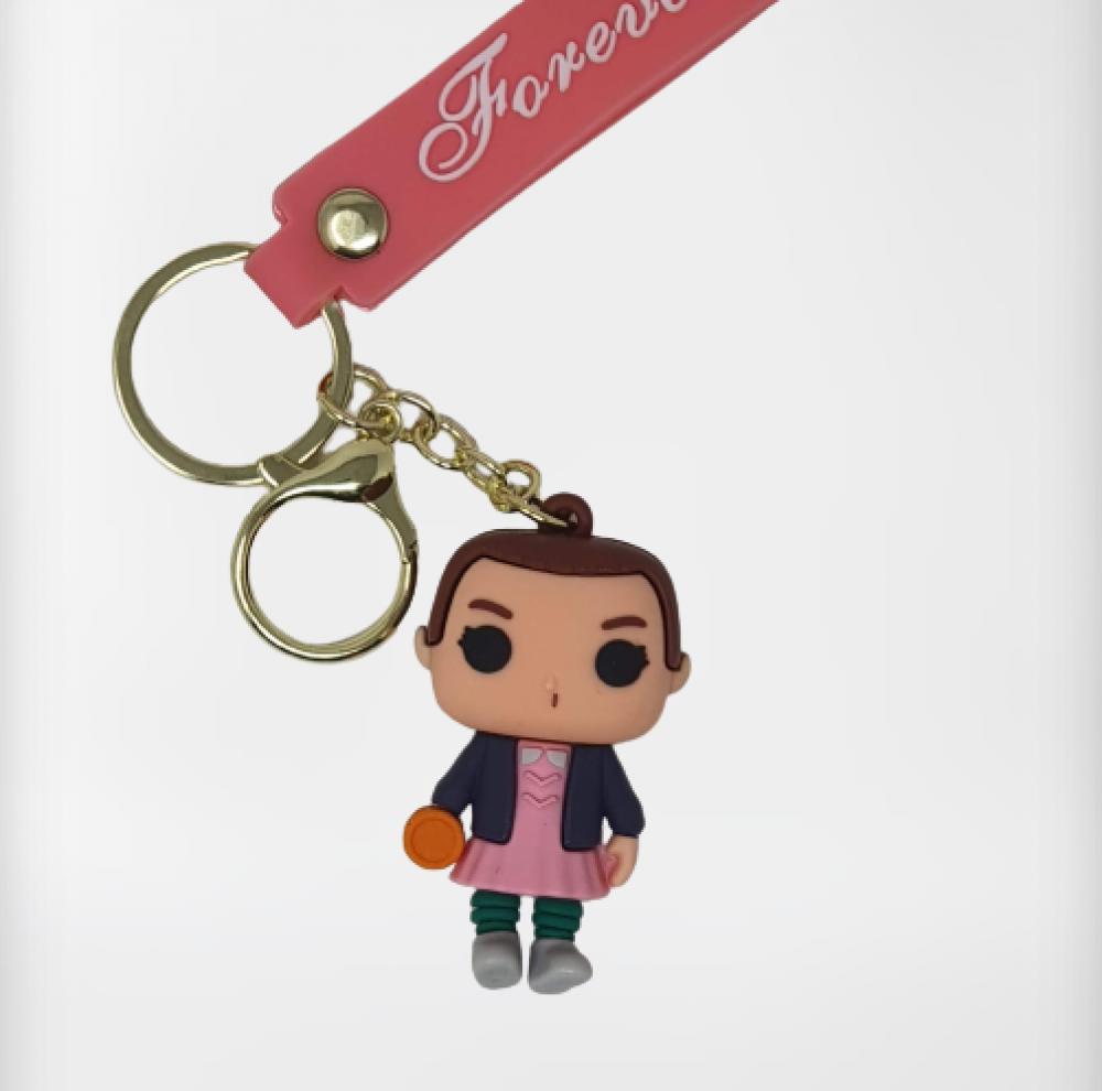 Llavero Goma Correa Eleven Pelo Marron