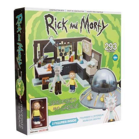 McFarlane Toys Rick and Morty Spaceship and Garage Large Construction Set Toy-Interlocking-Building