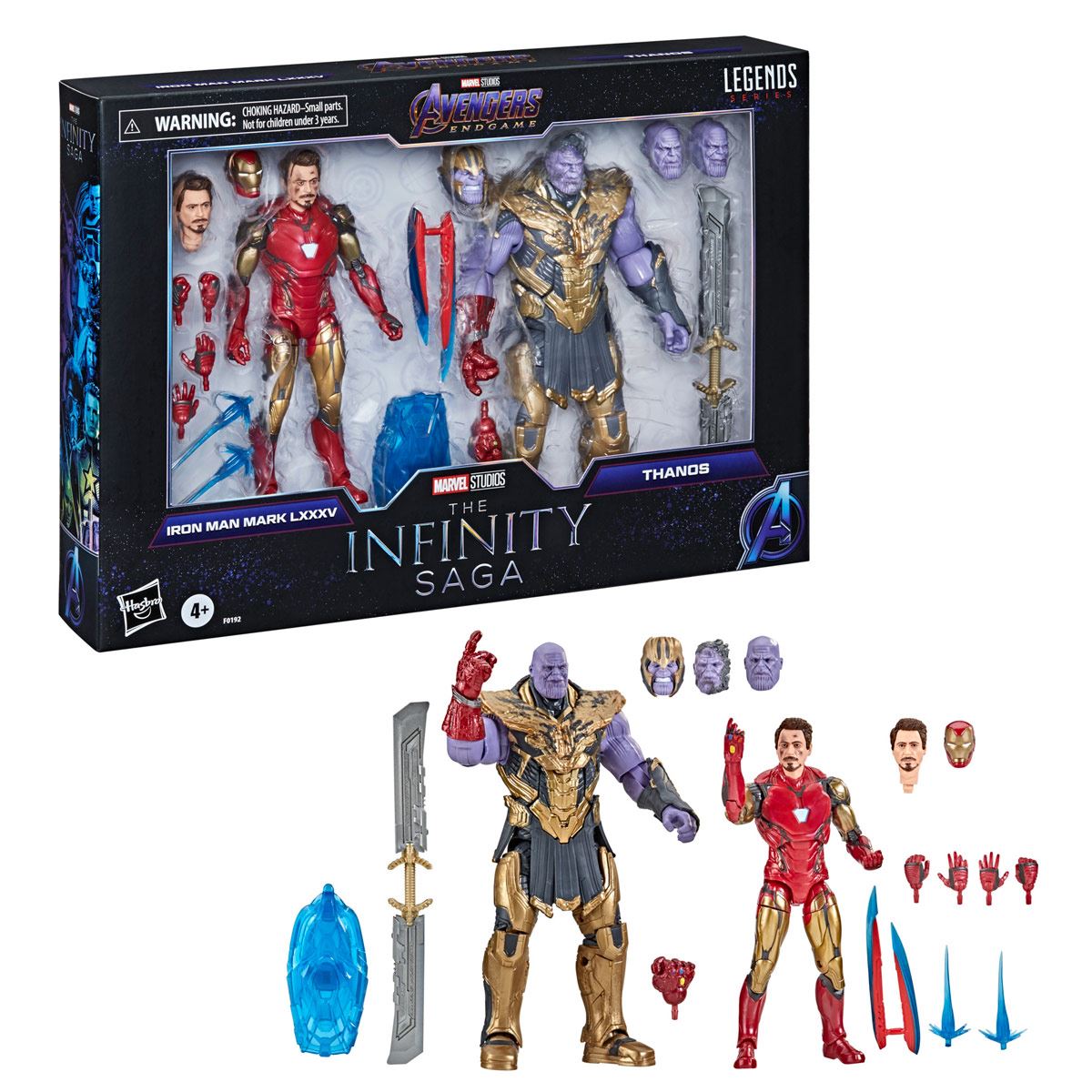 Marvel Hasbro Legends Iron Man Mark 85 vs. Thanos 2-Pack
