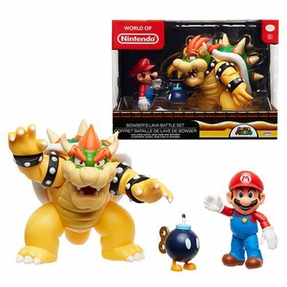 Super Mario Bros Set Batalla Bowser Vs Mario 15 Cm Original