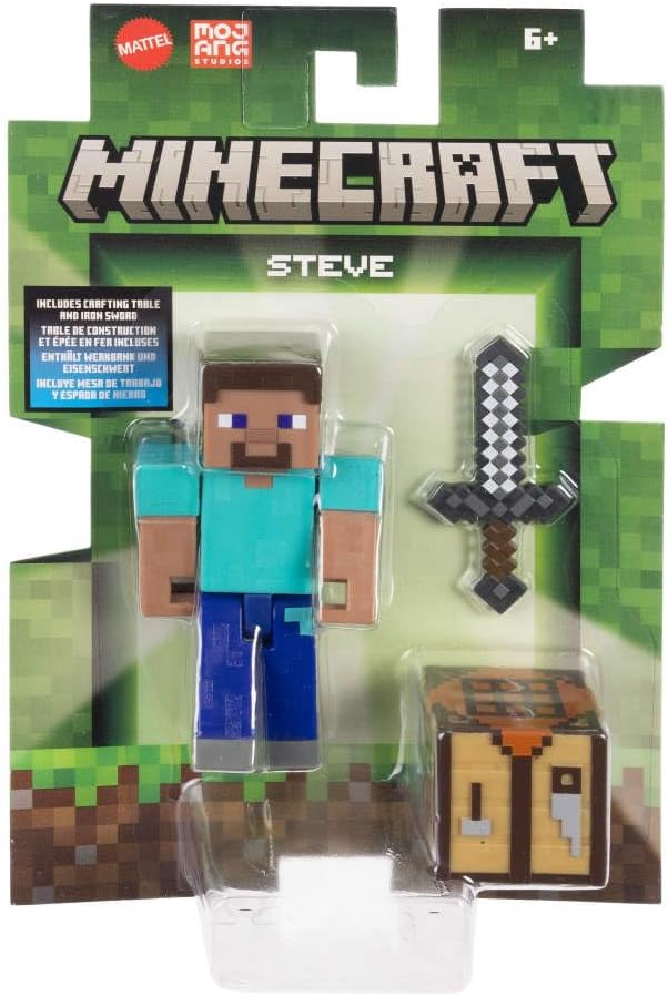 Minecraft Steve Con Mesa De Crafteo Original