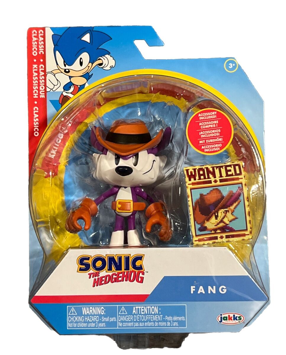 Sonic The Hedgehog Classic Fang With Wanted Poster 4-Inch