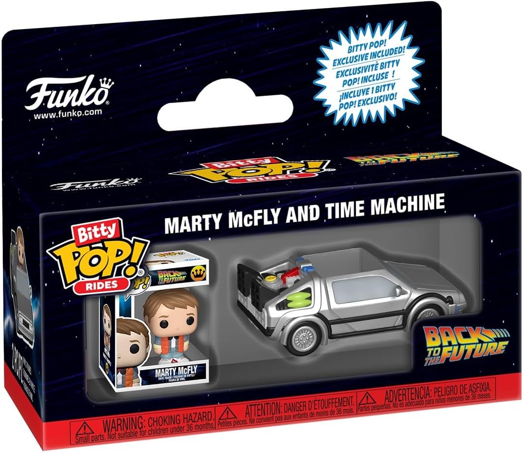 Funko Pop Bitty Back to The Future Marty with Time Machine