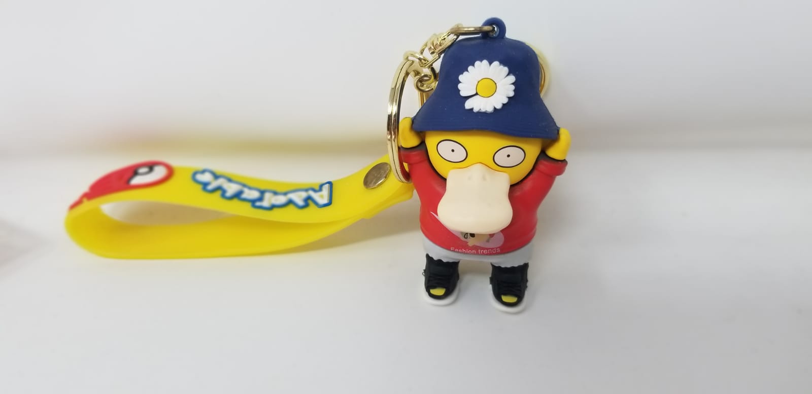 Llavero Goma Adorable Pokemon PsyduckSombrero C/Margarita