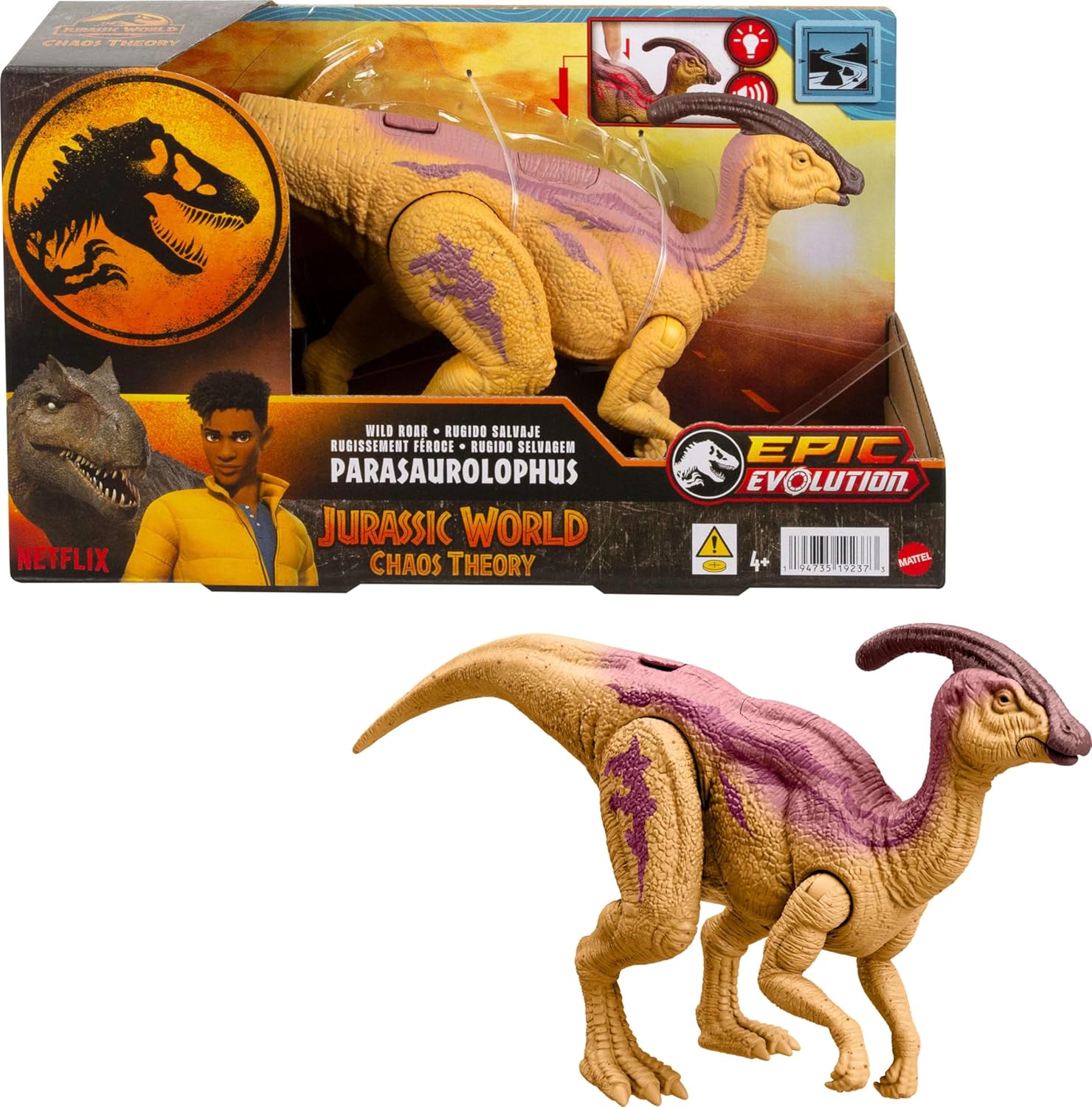 Jurassic World Wild Roar Parasaurolophus with Glowing Spine