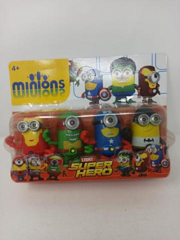 Figuras Minions Superheroes x4 10cm