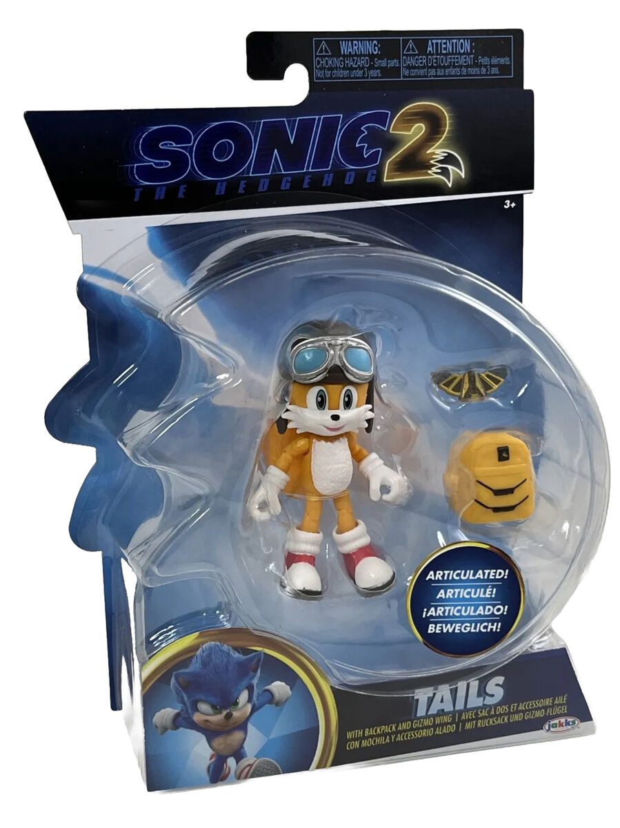 Sonic Hedgehog 2 Movie Tails Backpack and Gizmo Wing 10Cm