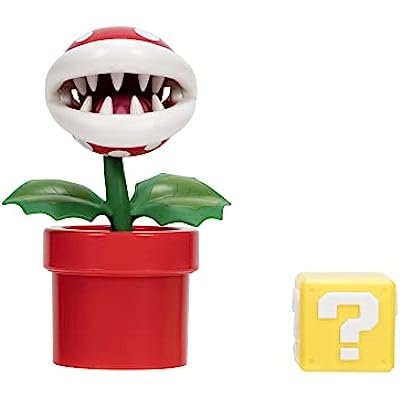 World of Nintendo Piranha Plant W/ Question Block 10Cm