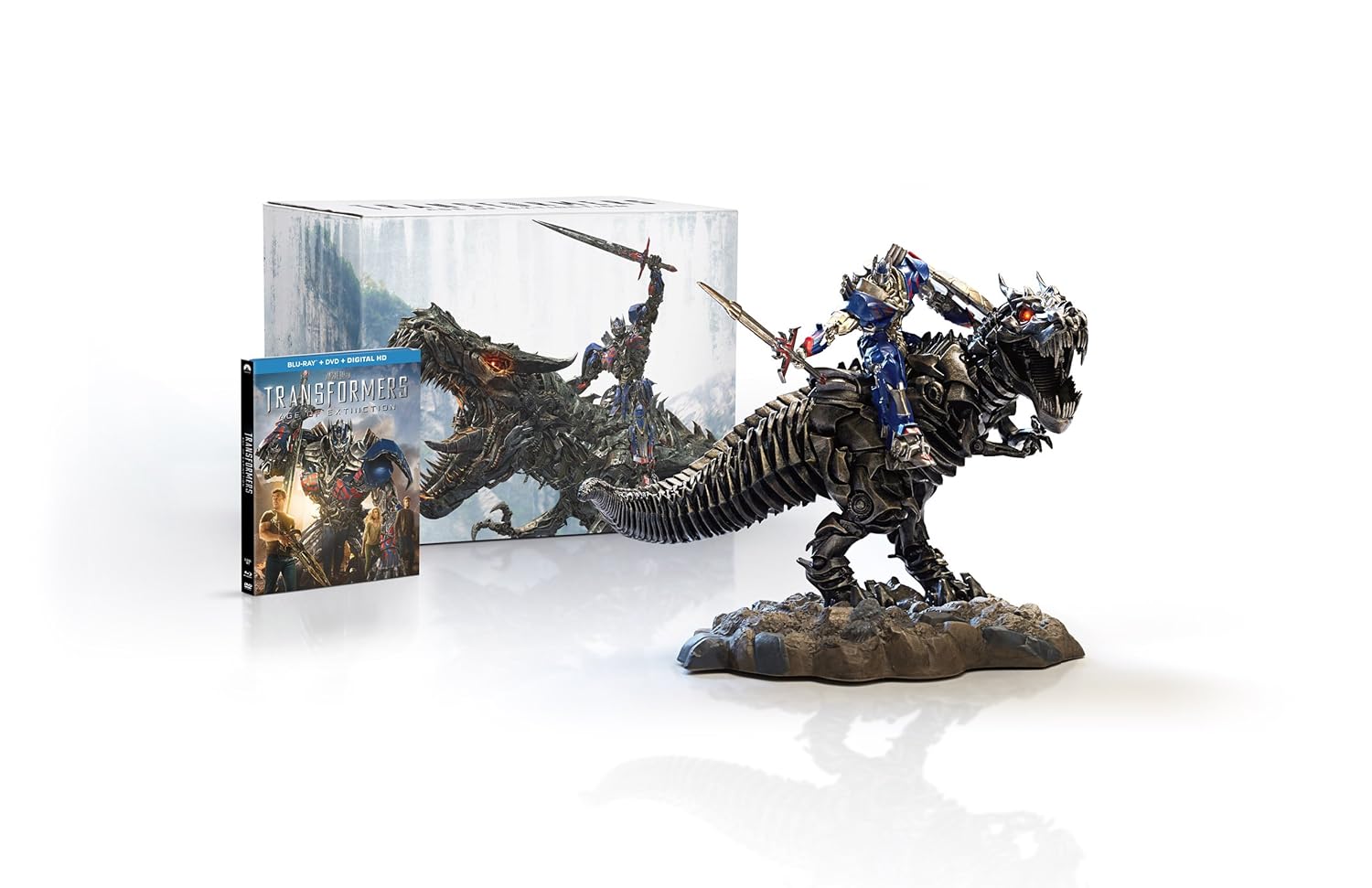 Transformers Age of Extinction Grimlock and Optimus Statue