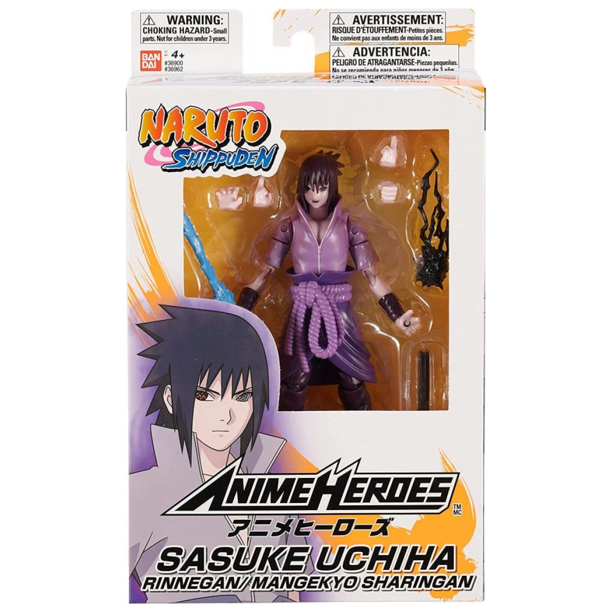 Bandai Anime Heroes Naruto Uchiha Sasuke Rinnegan Mangekyo Sharingan