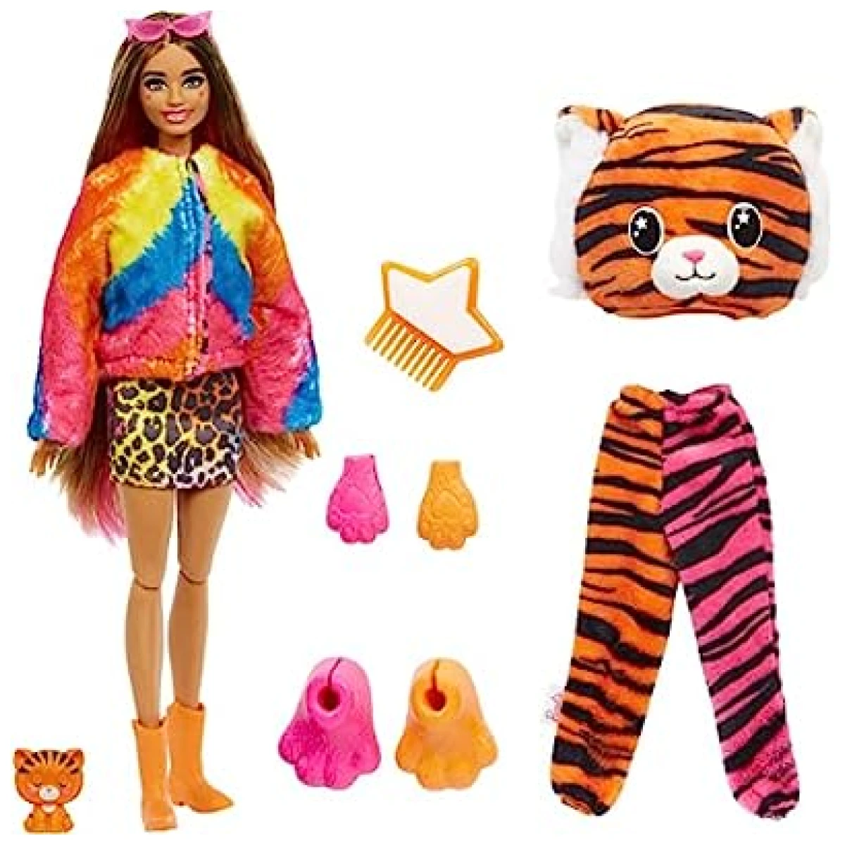 Barbie Cutie Reveal Jungle Series Tiger Plush 10 Sorpresas