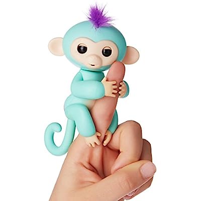 Fingerlings - Interactive Baby Monkey - Zoe (Turquoise with Purple Hair)