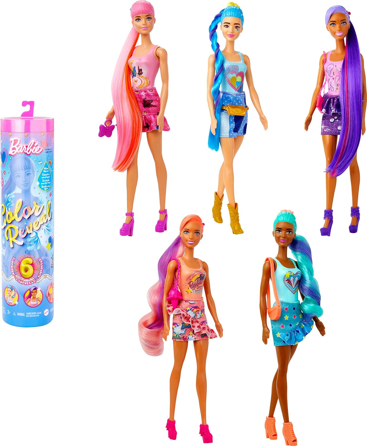 Barbie Color Reveal Denim Series 6 Surprises Color Change