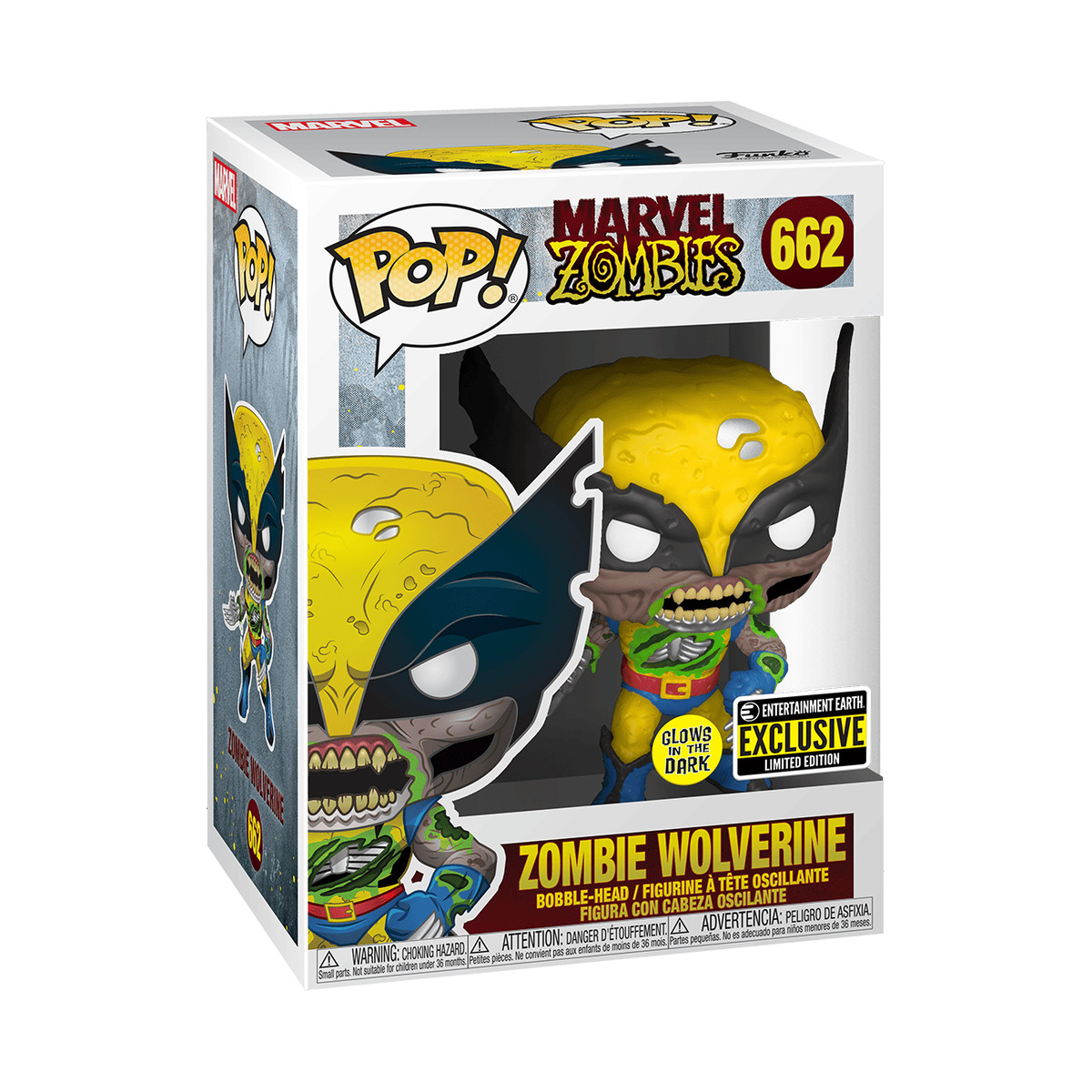 Funko POP Zombies Wolverine GITD Entertainment Earth Exclusive
