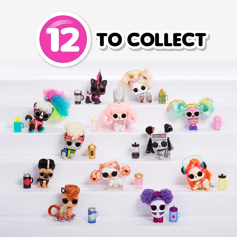 L.O.L. Surprise! Lights Pets Real Hair 9 Surprises Black Light