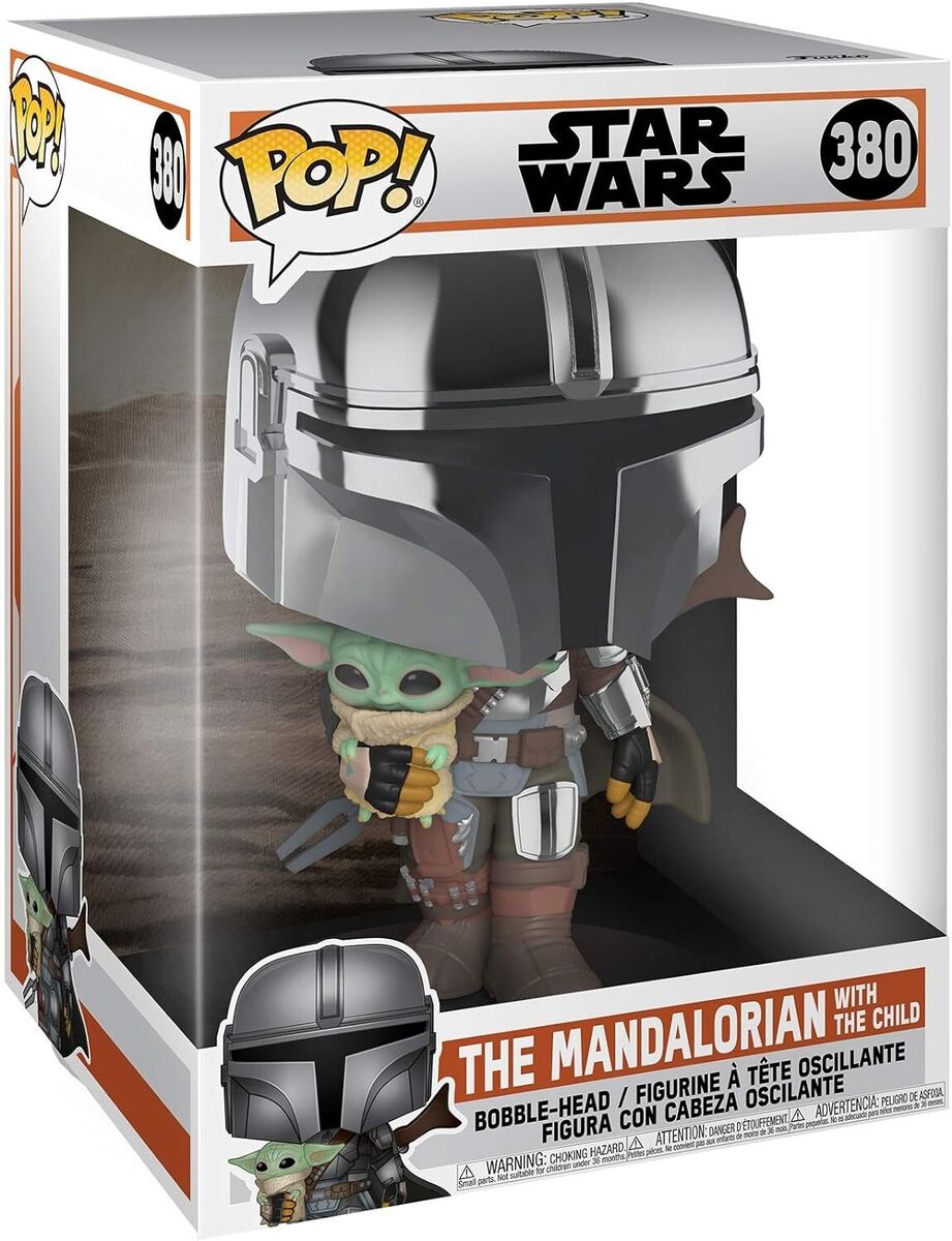 Funko Pop Star Wars Chrome Mandalorian with The Child 25Cm