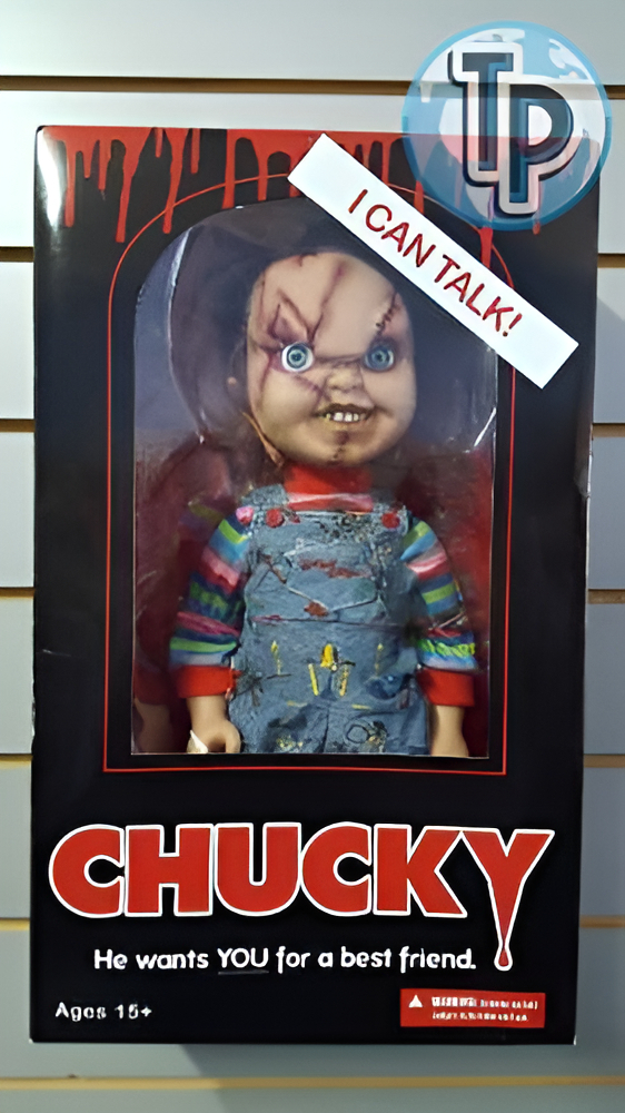 Chucky Talking Scarred Child's Play 38 cm Mezco Toyz