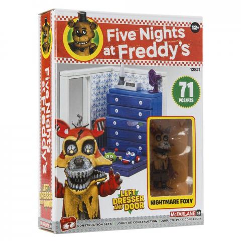 Five Nights At Freddys Left Dresser & Door Construction Set 71pcs Nightmare Foxy