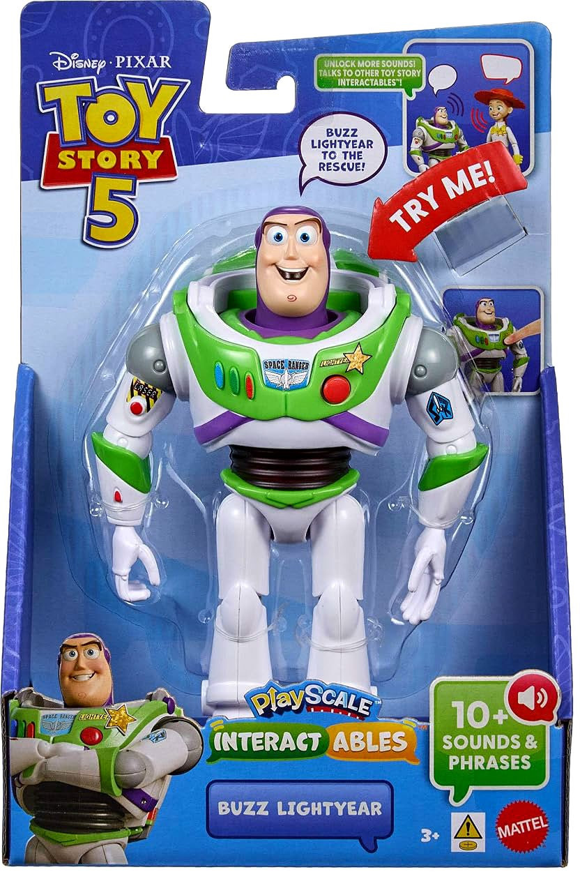 Disney and Pixar Toy Story 5 Interactables Buzz LIghtyear 7 Inch Movie Phrases & Cross Talk