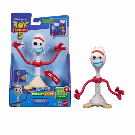 Disney and Pixar Toy Story 5 Interactables Forky 7 Inch Figure Movie Phrases & Cross Talk
