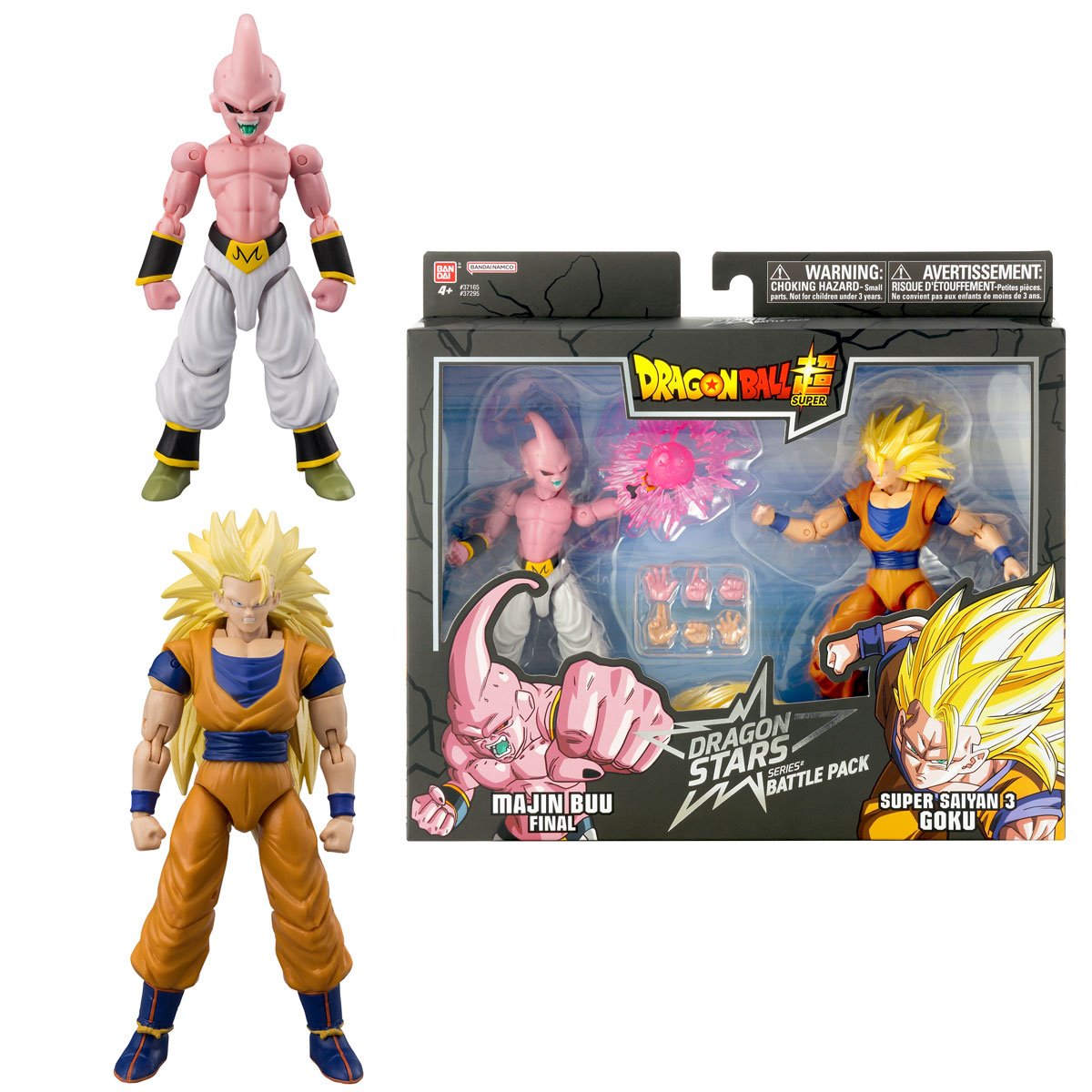 Dragon Ball Z Dragon Stars Battle Pack Super Saiyan 3 Goku vs Majin Buu Final Action Figure 2-Pack