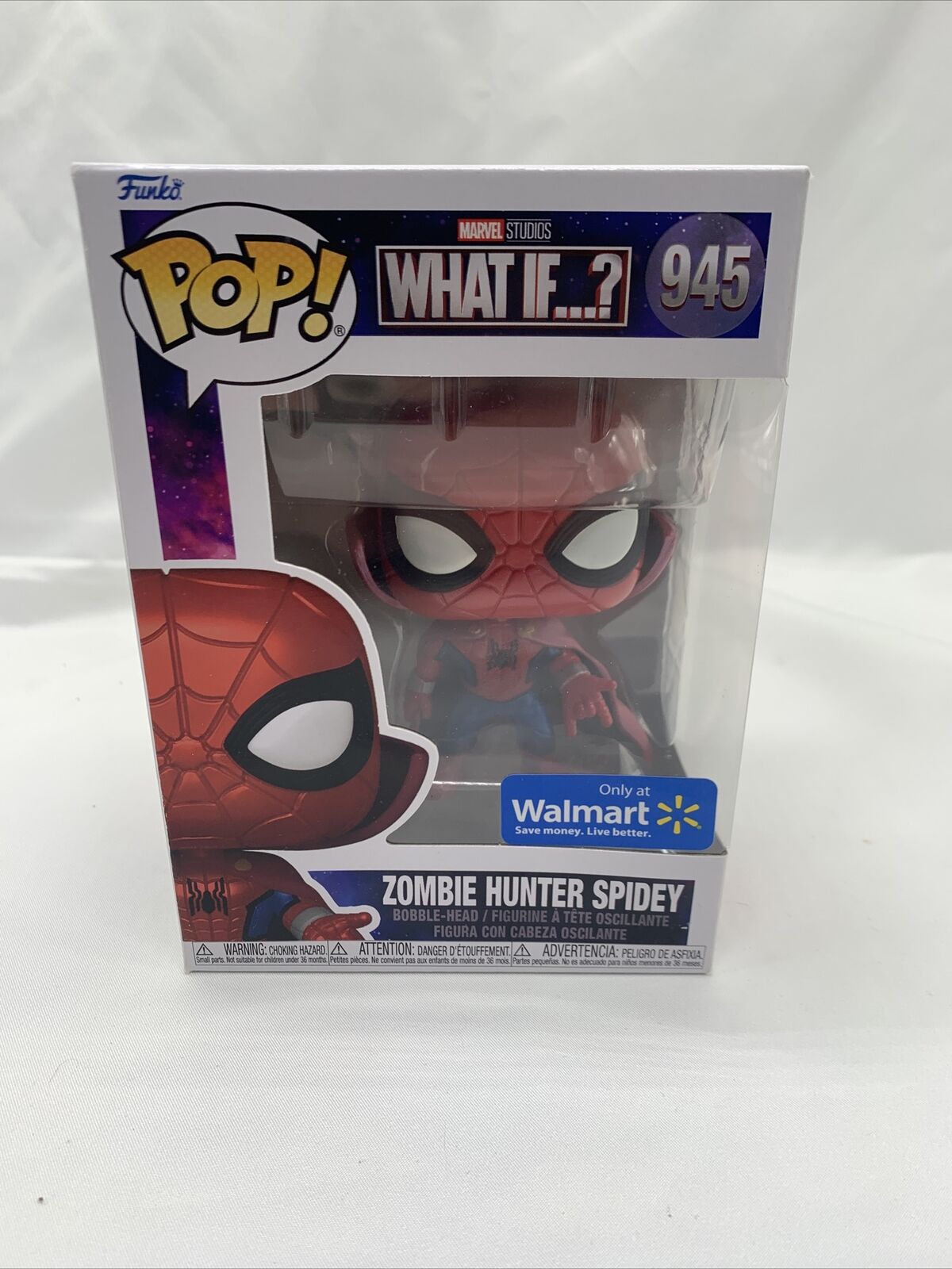 Funko Pop What If... Zombie Hunter Spidey Metallic Exclusive