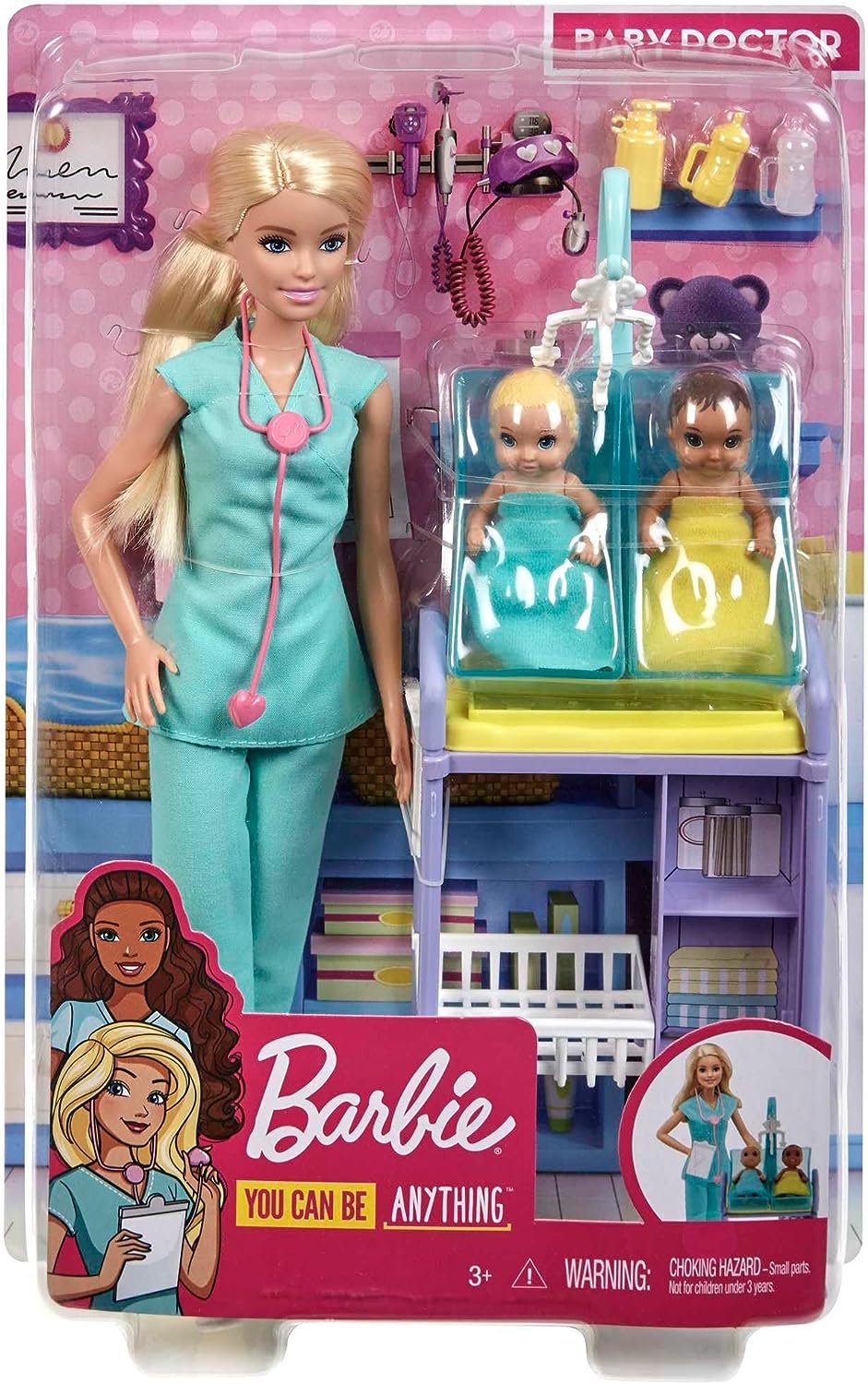 Barbie Careers Playset Pediatra 2 Bebes, Muebles Y Accesorios