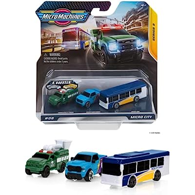 Micro Machines Series 2 #06 Micro City Set Utility Truck Bus Cromado