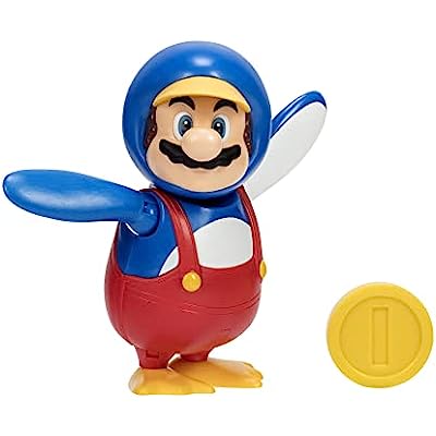 World of Nintendo Penguin Mario W/ Coin 10Cm