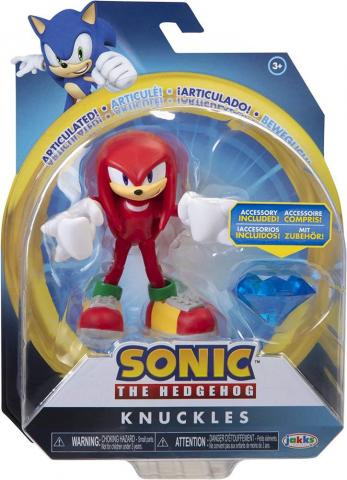 Sonic Hedgehog 10Cm Modern Knuckles Chaos Emerald Articulado Original