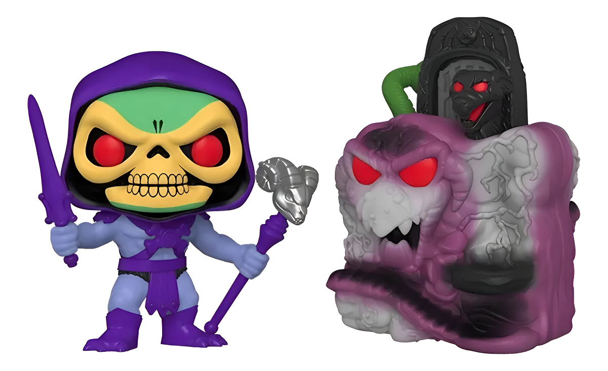 Figura de acción Skeletor With Snake Mountain de Funko POP! Town