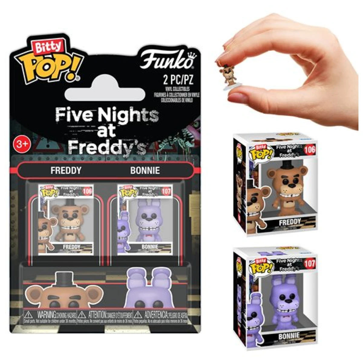 Five Nights at Freddy's Freddy and Bonnie Funko Bitty Pop! Mini-Figure 2-Pack