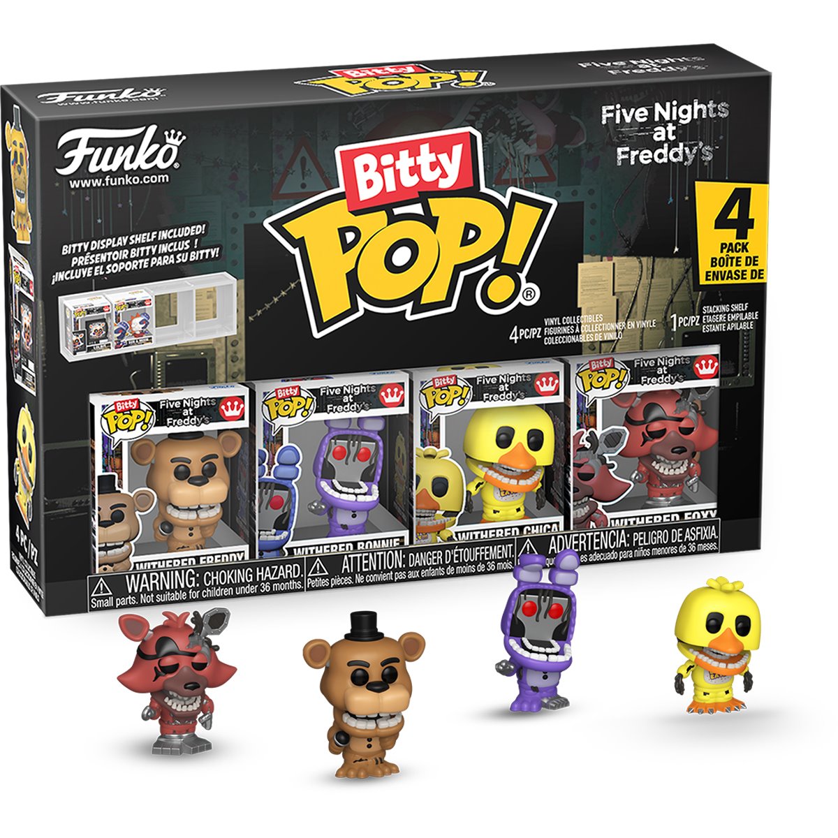 Five Nights at Freddy's Withered Funko Bitty Pop! Mini-Figure 4-Pack