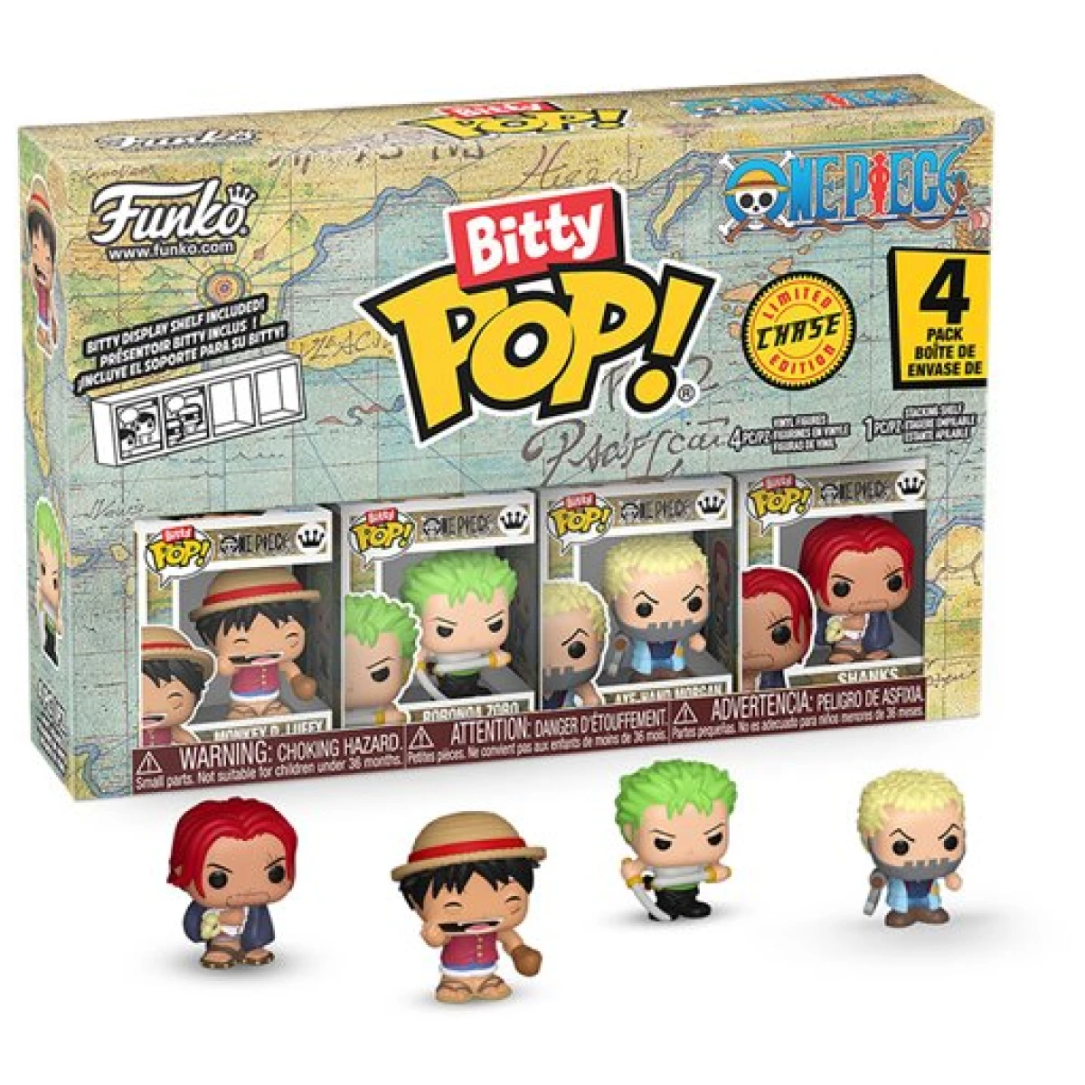 Funko Pop Bitty One Piece Monkey D. Luffy Roronoa Zoro Morgan
