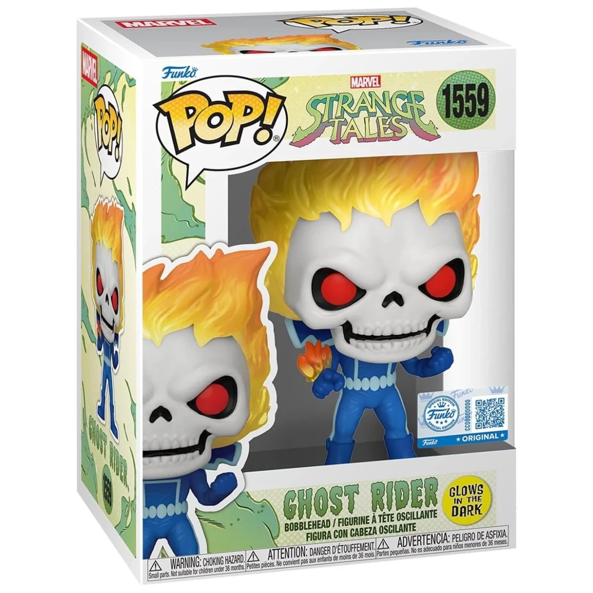 Funko Pop Marvel Strange Tales Ghost Rider GITD Exclusive